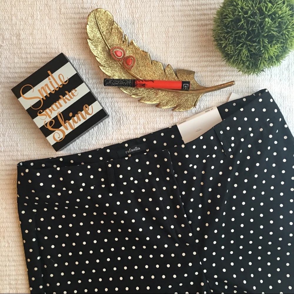 Rafaella Polka Dot Cropped Pants size 10